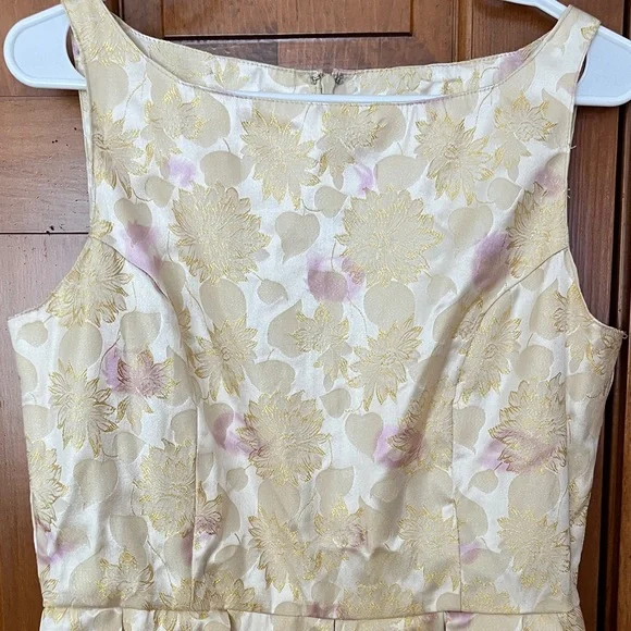 BB Dakota Cream and Pink a-line semi formal dress - Picture 3 of 6